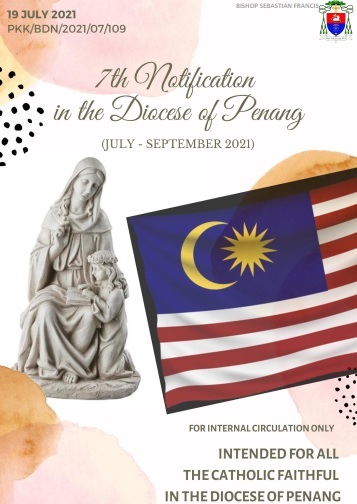 7th Notification from Penang Diocese