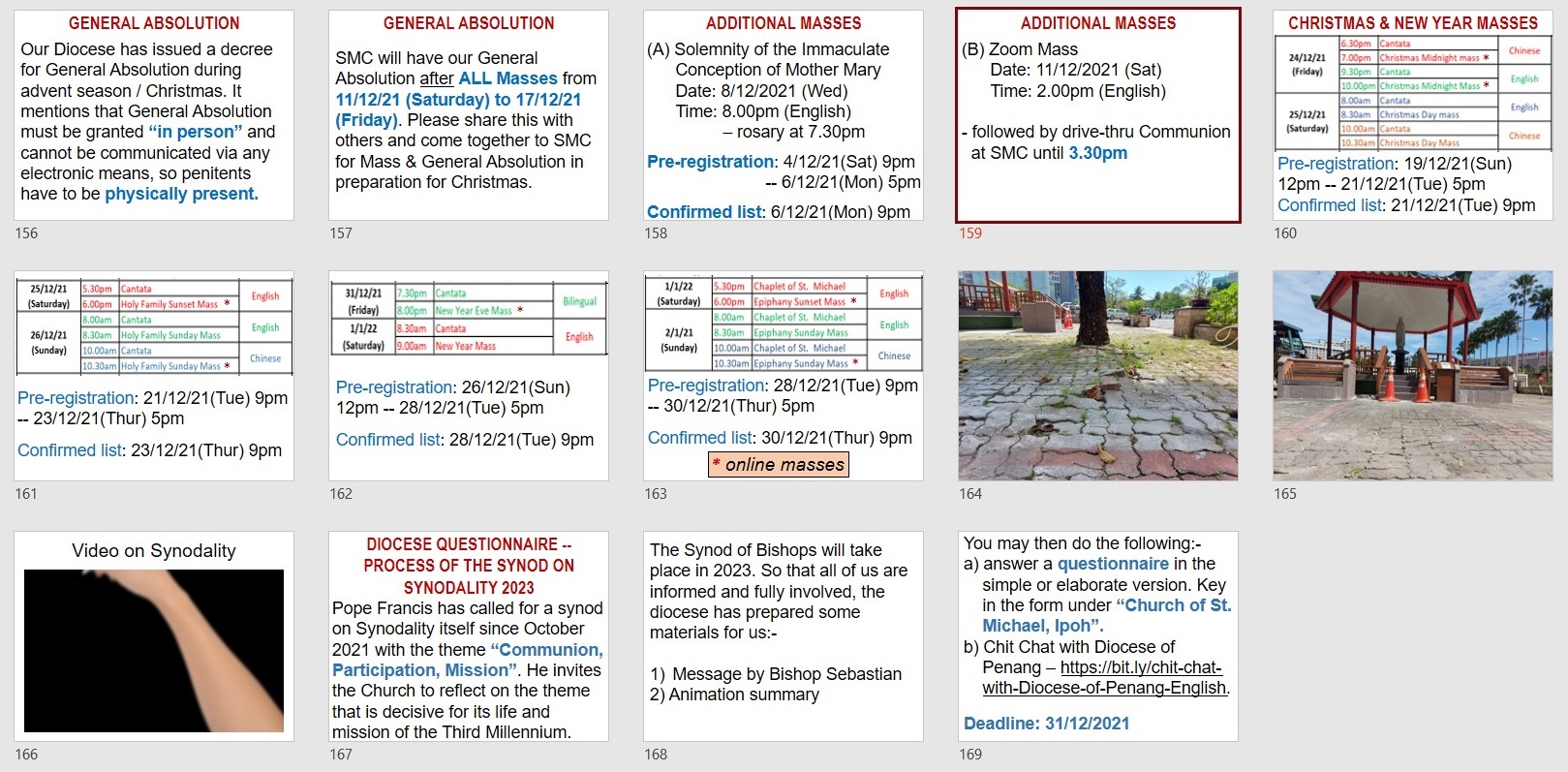 Announcements for 2nd Sunday of Advent